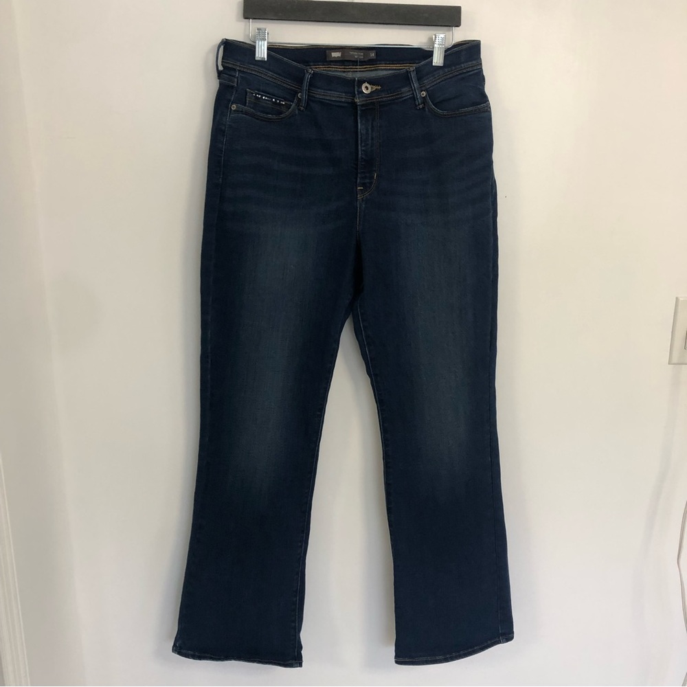 LEVI’S 512 Women Blue Dark Wash Bootcut Jeans Sz 14